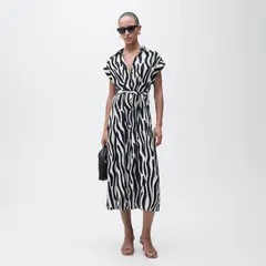 MANGO - Vestido Mujer Medio Animal print