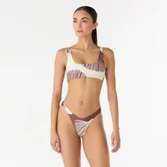 PALMACEA SWIMWEAR - Panty de vestido de baño Awam Pampa tiro bajo con argolla de perlas en lateral