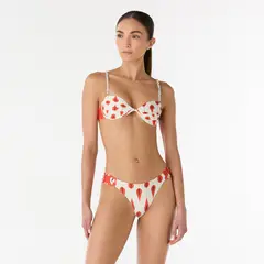PALMACEA SWIMWEAR - Panty vestido de baño Vichy Fara con estampado y cortes laterales