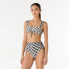 PALMACEA SWIMWEAR - Top vestido de baño Cassandra Fara escote recto con recogido en centro frente ajustable