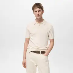 MANGO - Camiseta polo Hombre Manga corta de Algodón