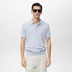 MANGO - Camiseta polo Hombre Manga corta de Algodón