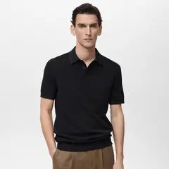 MANGO - Camiseta polo Hombre Manga corta de Algodón