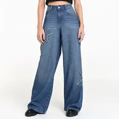 SYBILLA - Jean Wide leg Mujer Tiro alto