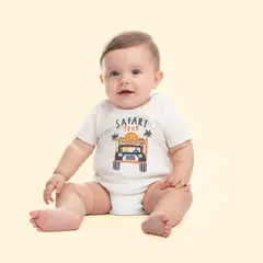 YAMP - Camiseta Bebé niño con Estampado Manga corta Algodón