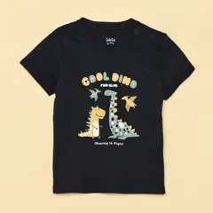 YAMP - Camiseta Bebé niño con Estampado Manga corta Algodón