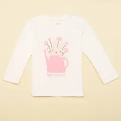YAMP - Camiseta manga larga Bebé niña Con Estampado Algodón