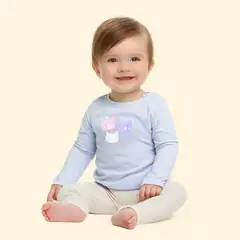 YAMP - Camiseta manga larga Bebé niña Con Estampado Algodón