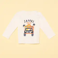 YAMP - Camiseta Bebé niño con Estampado Manga larga Algodón