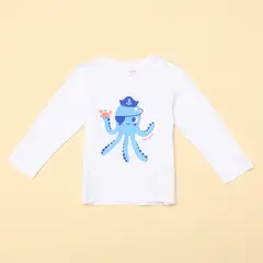 YAMP - Camiseta Bebé niño con Estampado Manga larga Algodón
