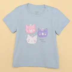YAMP - Camiseta para Bebé niña con Estampado Manga corta de Algodón
