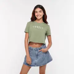 undefined - Top para Niña con Estampado Print Manga corta de Algodón ELV