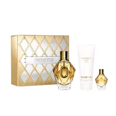 RABANNE - Set de Perfume Mujer Paco Perfume million gold for her EDP 90ml, lotion pour le corps Loción corporal 100ml, million gold for her EDP 5ml
