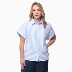 NEWPORT - Camisa Mujer de Rayas Manga corta de Algodón