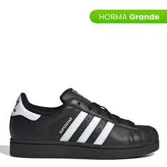 ADIDAS ORIGINALS - Tenis Moda Superstar II Mujer Negro Horma Grande