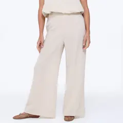 UNIVERSITY CLUB - Pantalón Wide leg Mujer Tiro alto