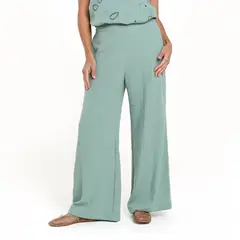 UNIVERSITY CLUB - Pantalón Wide leg Mujer Tiro alto