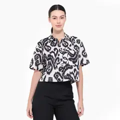 UNIVERSITY CLUB - Camisa Mujer con Estampado Manga larga de Algodón