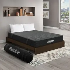 PULLMAN - Colchón con Base Cama Queen Firme Ortopédico con Pillow Espumado Casata Pack + 2 Almohada