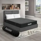 PULLMAN - Colchón con Base Cama King Firme Ortopédico con Pillow Espumado Casata Pack 200 x 200 cm + 2 Almohada + Cabecero