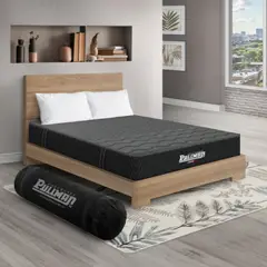 PULLMAN - Colchón con Base Cama King Firme Ortopédico Espumado Casata Pack 200 x 200 cm + 2 Almohada + Cabecero