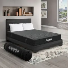 PULLMAN - Colchón con Base Cama King Firme Ortopédico Espumado Casata Pack 200 x 200 cm + 2 Almohada + Cabecero