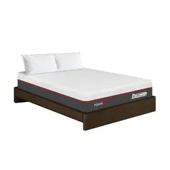 PULLMAN - Colchón con Base Cama Doble Firme Ortopédico con Pillow Espumado Foampack 140 x 190 cm + 2 Almohada