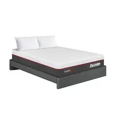 PULLMAN - Colchón con Base Cama King Firme Ortopédico con Pillow Espumado Foampack 200 x 200 cm + 2 Almohada