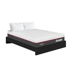 PULLMAN - Colchón con Base Cama Queen Firme Ortopédico con Pillow Espumado Foampack 160 x 190 cm + 2 Almohada