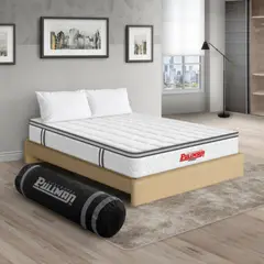 PULLMAN - Colchon Con Basecama Sencillo Intermedio Resortes Orthopack Btu 190 x 100