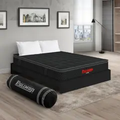 PULLMAN - Colchon Con Basecama Queen Intermedio Resortes Orthopack Btu 190 x 160