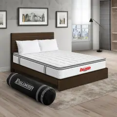 PULLMAN - Colchon Con Cama Queen Intermedio Resortes Orthopack Btu 190 x 160