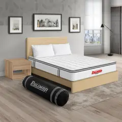 PULLMAN - Colchon Con Cama Queen Intermedio Resortes Orthopack Btu 190 x 160