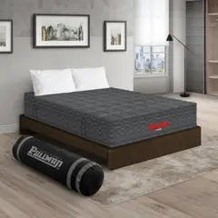 PULLMAN - Colchón con Base Cama Doble Firmeza Media Ortopédico con Pillow Resortado Orthopack Euro 140 x 190 cm + 2 Almohada