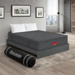 PULLMAN - Colchón con Cama Queen Firmeza Media Ortopédico con Pillow Resortado Orthopack Euro 160 x 190 cm + 2 Almohada