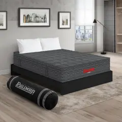 PULLMAN - Colchón con Cama Queen Firmeza Media Ortopédico con Pillow Resortado Orthopack Euro 160 x 190 cm + 2 Almohada