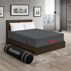 PULLMAN - Colchón con Base Cama Queen Firmeza Media Ortopédico con Pillow Resortado Orthopack Euro 160 x 190 cm + 2 Almohada + Cabecero