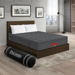PULLMAN - Colchón Cama Doble Firmeza Media Ortopédico con Pillow Resortado Orthopack Euro 140 x 190 cm + 2 Almohada + Cabecero