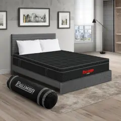PULLMAN - Colchón Cama Sencillo Firmeza Media Ortopédico con Pillow Resortado Orthopack Euro 100 x 190 cm + Almohada + Cabecero