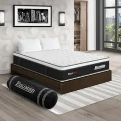 PULLMAN - Colchon Con Basecama Sencillo Firme Resortes Pullpack 190 x 100
