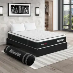 PULLMAN - Colchon Con Basecama Doble Firme Resortes Pullpack 190 x 140