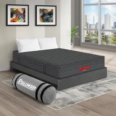 PULLMAN - Colchón con Base Cama Doble Firmeza Media Ortopédico con Pillow Resortado RollPack 140 x 190 cm + 2 Almohada