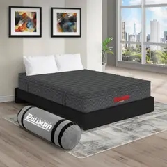 PULLMAN - Colchón con Base Cama Doble Firmeza Media Ortopédico con Pillow Resortado RollPack 140 x 190 cm + 2 Almohada