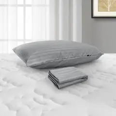 PULLMAN - Pack 2 Fundas Almohada Uni Gris Hote