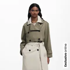 DESIGUAL - Trench Mujer de Algodón