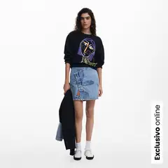 DESIGUAL - Saco Mujer con Estampado de Algodón