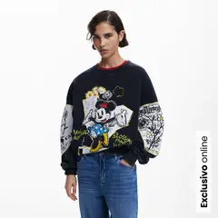 DESIGUAL - Saco Mujer con Estampado de Algodón