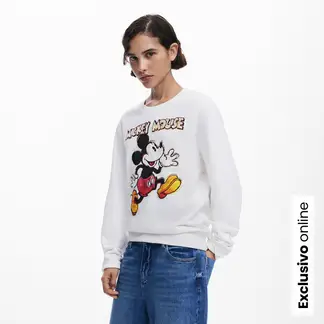 DESIGUAL - Saco Mujer con Estampado de Algodón