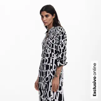 DESIGUAL - Vestido Mujer Largo con Estampado