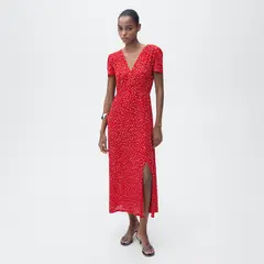 MANGO - Vestido Mujer Medio con Estampado